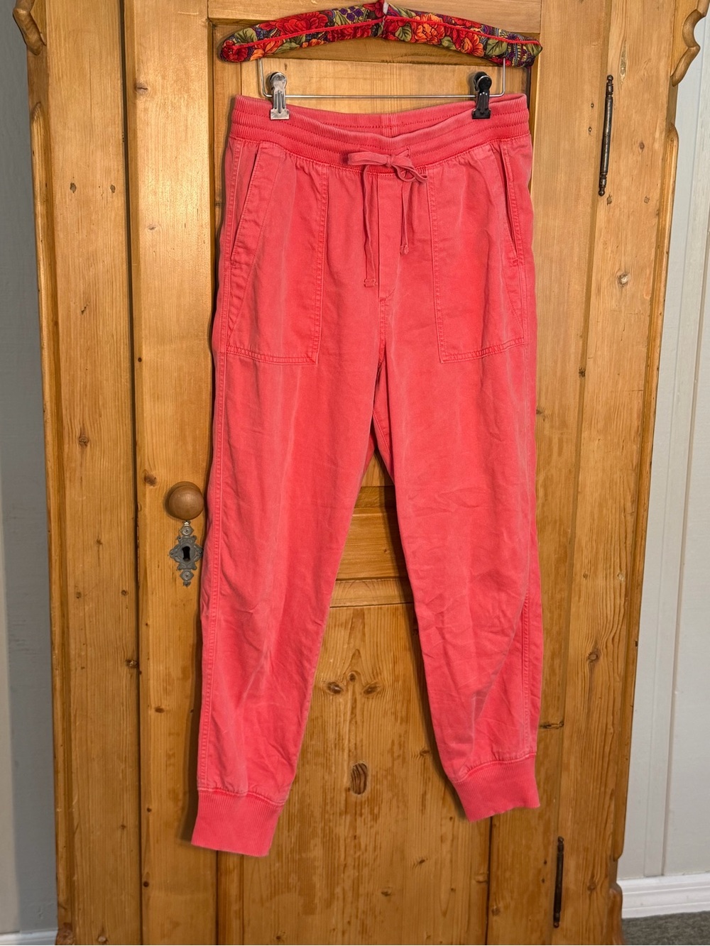 Gap Dressy Drawstring Joggers in Coral Size Medium Super Cozy
